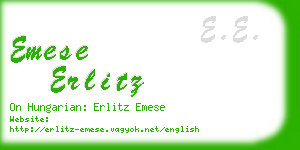 emese erlitz business card